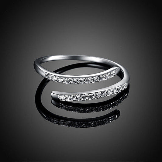 Barely There Ring In Pave Crystal Swirl Vista Shops