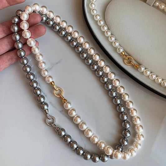 Deep Sea Lustrous Pearls Choker Necklace