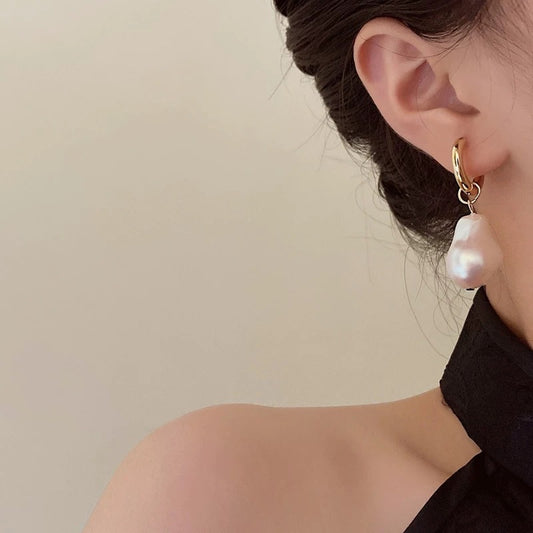 My Muse French Drop Baroque Pearl Earrings